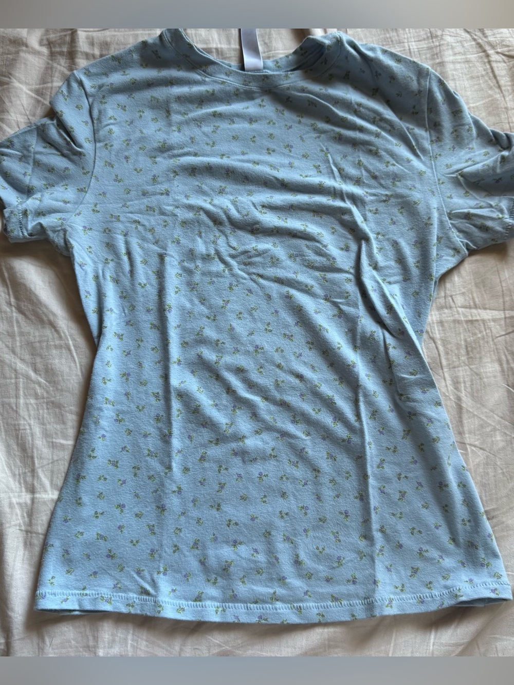 Skims baby blue floral tee